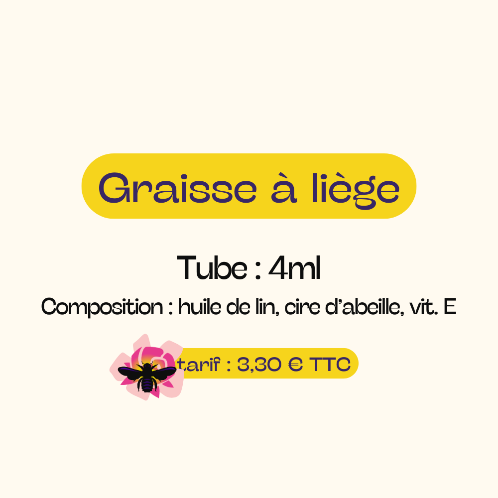 Graisse à liège pour tenon d'instrument et bouchon d'anches