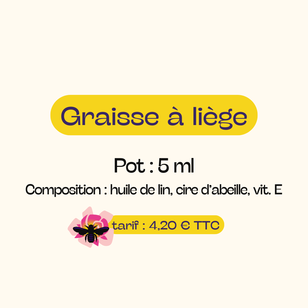 Graisse à liège pour tenon d'instrument et bouchon d'anches