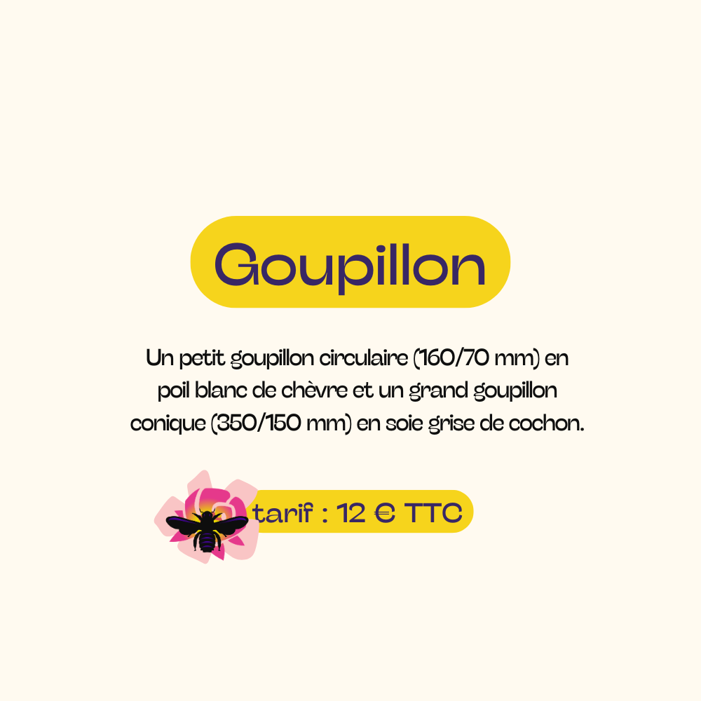 Goupillon pour nettoyer les instruments à vent de type bombarde