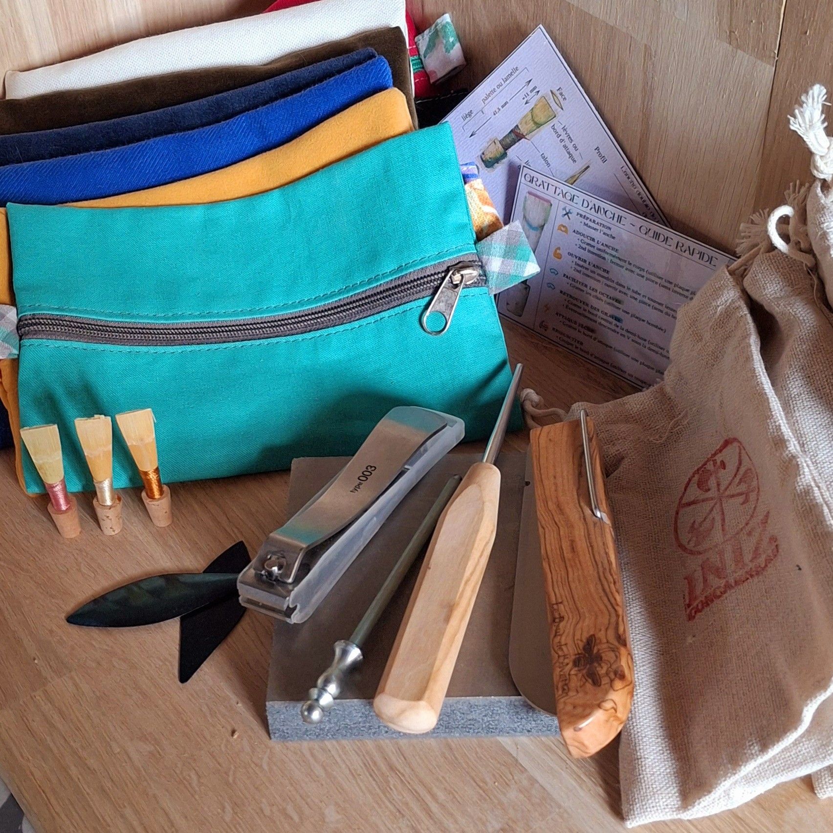 Kit de grattage d'anches bombarde, binioù veuze